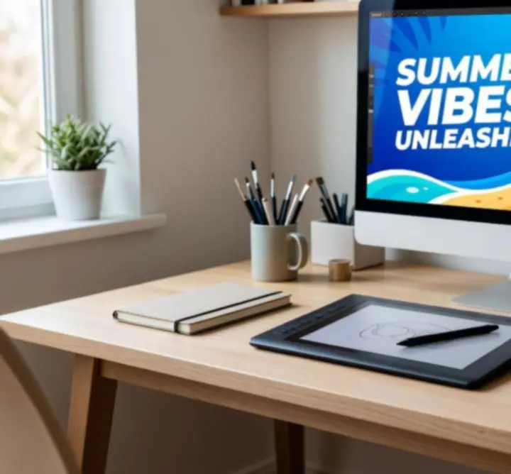 Stanowisko grafika projektującego kreacje reklamowe