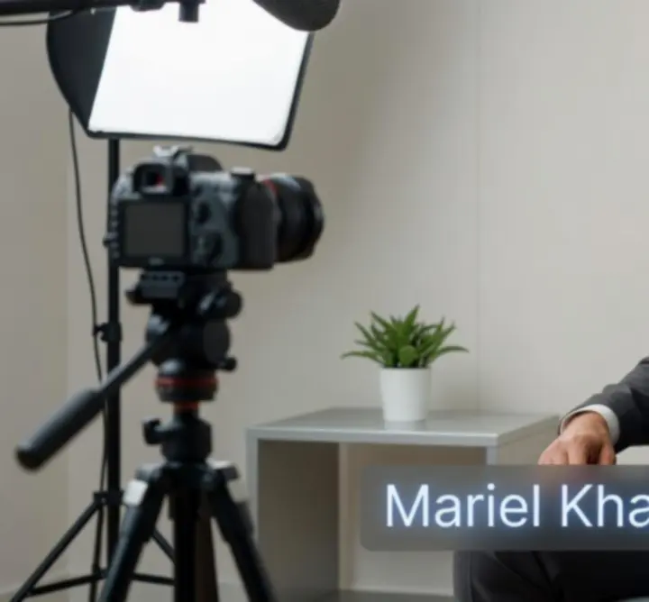 Kadr z nagrania video testimoniala klienta z branży technologicznej